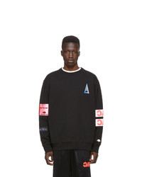 Мужской черный свитшот с вышивкой от Adidas Originals By Alexander Wang