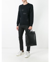 Мужской черный свитшот с вышивкой от Alexander McQueen
