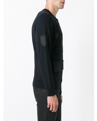 Мужской черный свитшот с вышивкой от Alexander McQueen