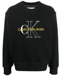 Мужской черный свитшот с вышивкой от Calvin Klein Jeans