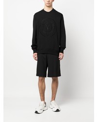 Мужской черный свитшот с вышивкой от VERSACE JEANS COUTURE