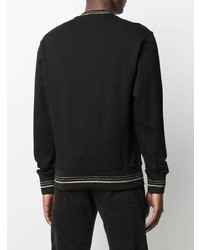 Мужской черный свитшот с вышивкой от VERSACE JEANS COUTURE