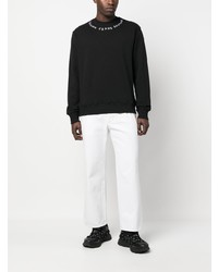 Мужской черный свитшот с вышивкой от VERSACE JEANS COUTURE