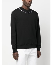 Мужской черный свитшот с вышивкой от VERSACE JEANS COUTURE