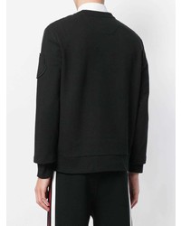 Мужской черный свитшот с вышивкой от Moncler