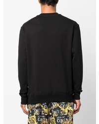 Мужской черный свитшот с вышивкой от VERSACE JEANS COUTURE