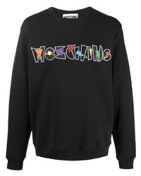 Мужской черный свитшот с вышивкой от Moschino