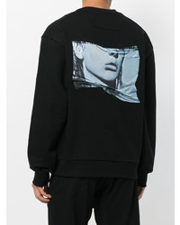 Мужской черный свитшот с вышивкой от Juun.J