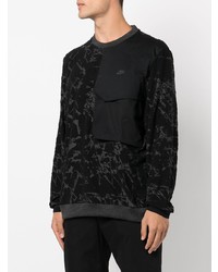 Мужской черный свитшот с принтом тай-дай от Nike