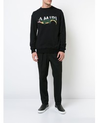 Мужской черный свитшот с принтом от Amiri