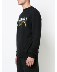 Мужской черный свитшот с принтом от Amiri