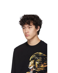 Мужской черный свитшот с принтом от Givenchy
