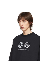 Мужской черный свитшот с принтом от Rassvet