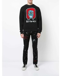 Мужской черный свитшот с принтом от Haculla