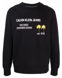 Мужской черный свитшот с принтом от Calvin Klein Jeans