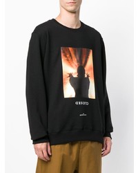 Мужской черный свитшот с принтом от Ih Nom Uh Nit