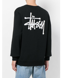 Мужской черный свитшот с принтом от Stussy