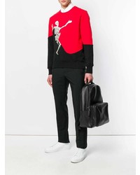 Мужской черный свитшот с принтом от Alexander McQueen