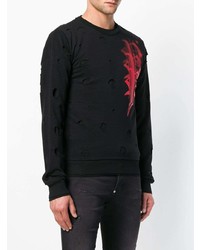 Мужской черный свитшот с принтом от Philipp Plein