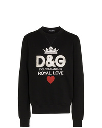 Мужской черный свитшот с принтом от Dolce & Gabbana