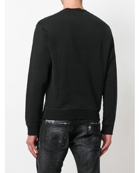 Мужской черный свитшот с принтом от DSQUARED2