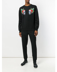 Мужской черный свитшот с принтом от Les Benjamins