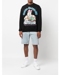 Мужской черный свитшот с принтом от Moschino