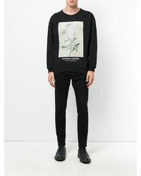 Мужской черный свитшот с принтом от Andrea Crews