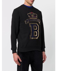 Мужской черный свитшот с принтом от Billionaire