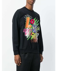 Мужской черный свитшот с принтом от Love Moschino