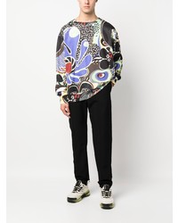 Мужской черный свитшот с принтом от Moschino