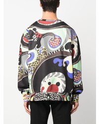 Мужской черный свитшот с принтом от Moschino