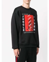 Мужской черный свитшот с принтом от McQ Alexander McQueen