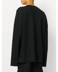 Мужской черный свитшот с принтом от Juun.J