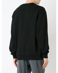 Мужской черный свитшот с принтом от Juun.J