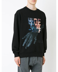 Мужской черный свитшот с принтом от Juun.J