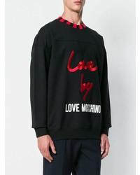 Мужской черный свитшот с принтом от Love Moschino