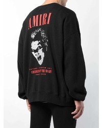 Мужской черный свитшот с принтом от Amiri