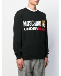 Мужской черный свитшот с принтом от Moschino