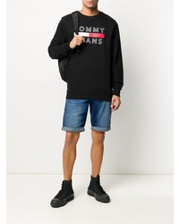 Мужской черный свитшот с принтом от Tommy Jeans