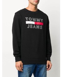 Мужской черный свитшот с принтом от Tommy Jeans