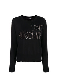 Женский черный свитшот с принтом от Love Moschino