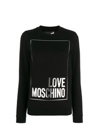 Женский черный свитшот с принтом от Love Moschino