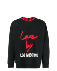 Мужской черный свитшот с принтом от Love Moschino