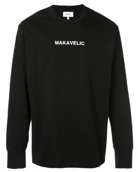 Мужской черный свитшот с принтом от Makavelic