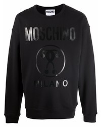 Мужской черный свитшот с принтом от Moschino