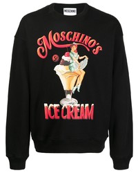 Мужской черный свитшот с принтом от Moschino