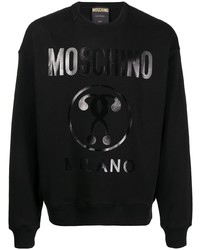 Мужской черный свитшот с принтом от Moschino