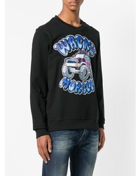 Мужской черный свитшот с принтом от Frankie Morello