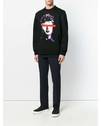 Мужской черный свитшот с принтом от Neil Barrett